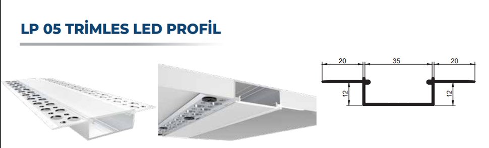 LP 05 TRİMLES LED PROFİL