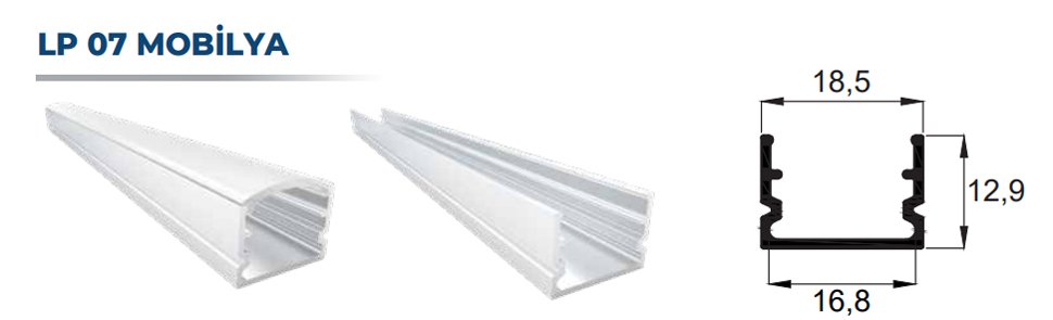 LP 07 MOBİLYA LED PROFİL